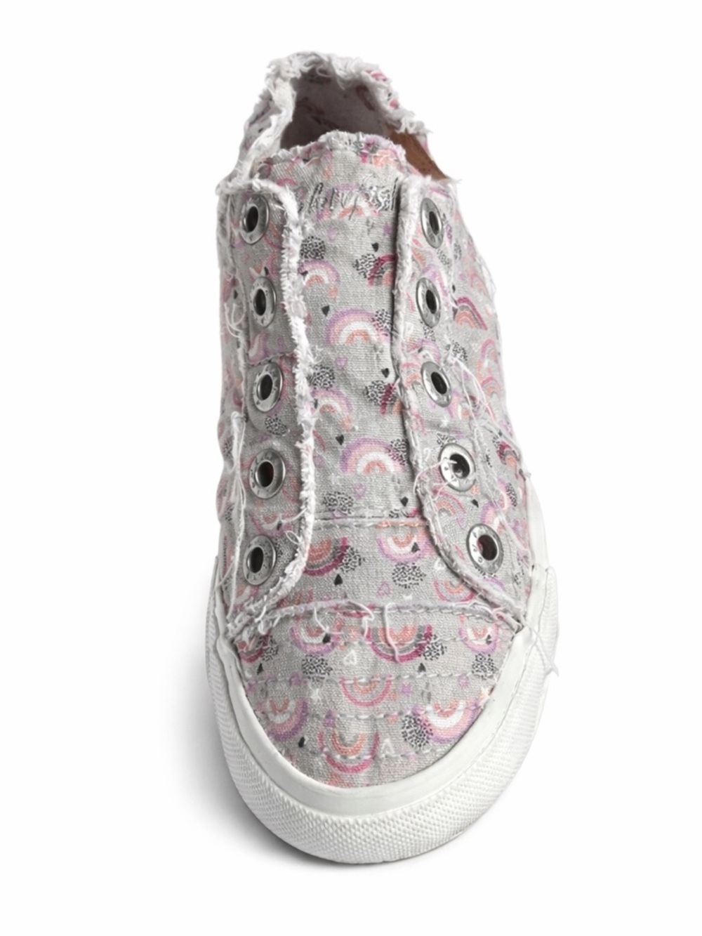 Blowfish Play-T Big Girl's Size 4/Women's Size 6.Rainbow Pattern slip on sneaker - Picture 2 of 5